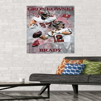 Tampa Bay Buccaneers-afiș de perete Brady și Gronkowski, 22.375 34
