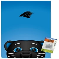 Carolina Panthers-S. Preston mascota Sir Purr Poster de perete cu Pushpins, 14.725 22.375
