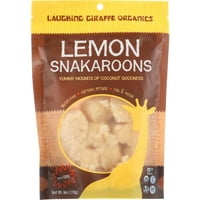 Laughing Giraffe Organics gustări de nucă de cocos-Snakaroons-Organic-Lemon-oz-caz de 8
