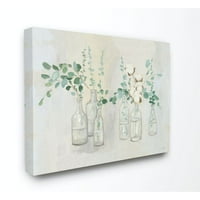Stupell Industries flori și plante neutru gri verde pictura panza arta de perete de Julia Purinton