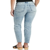 Silver Jeans Co. Blugi de Cultură drepți pentru femei, cu talie înaltă, dimensiuni 24-36