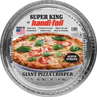 Handi-Foil Super King Crisp Bake 16 Tigaie Rotundă De Pizza Gigant Din Aluminiu, Numărați