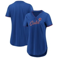 Femei fanatici marca Royal Chicago Cubs Diva Jersey V-Neck T-Shirt