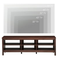 Suport pentru divertisment TV, masă consolă Media din lemn negru pentru TV